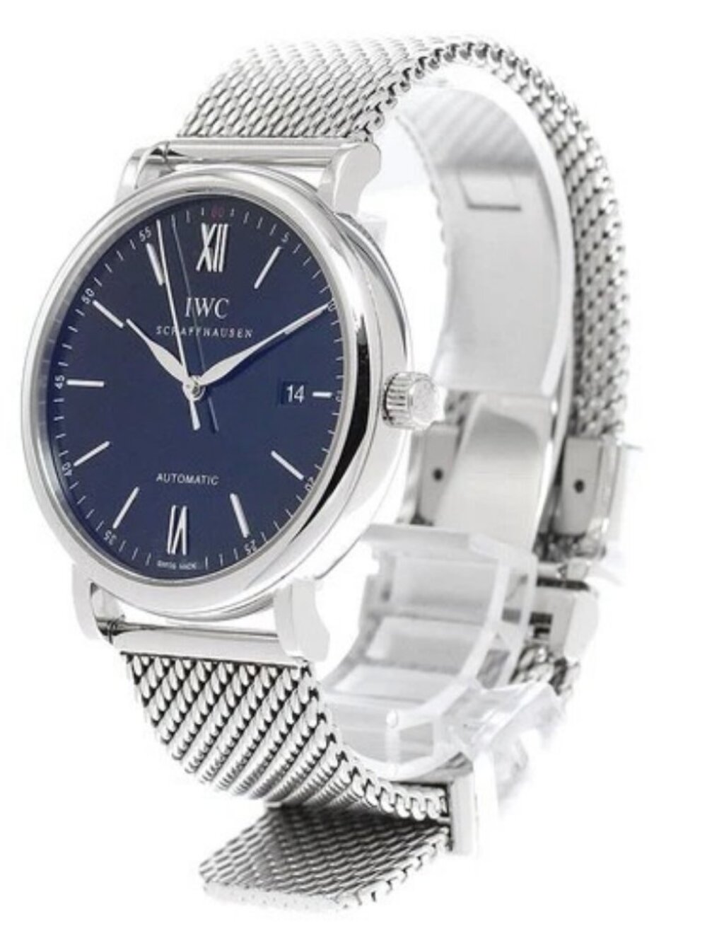 IWC SCHAFFHAUSEN Portofino IW356506 Date Black Dial Automatic Men's Watch_962237